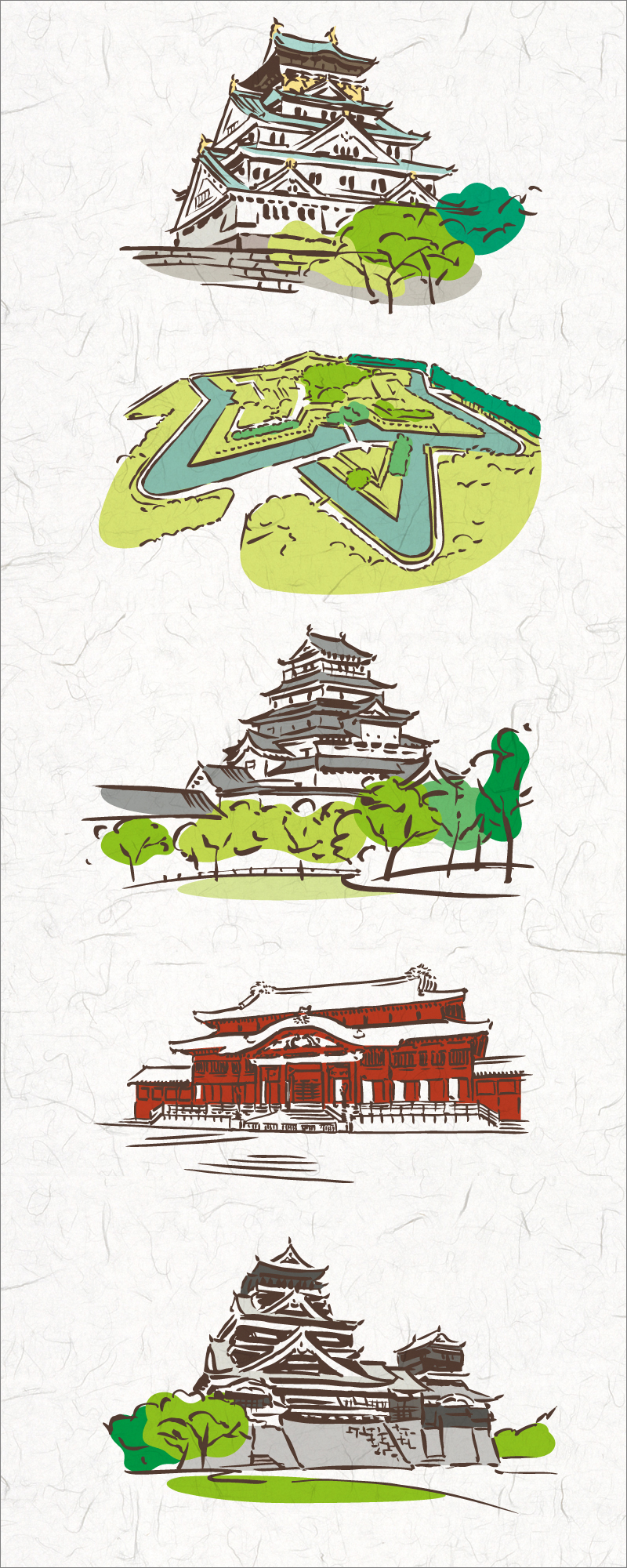 日本のお城 100名城 を描く 筆ペン画 ネクストワンwebマガジン