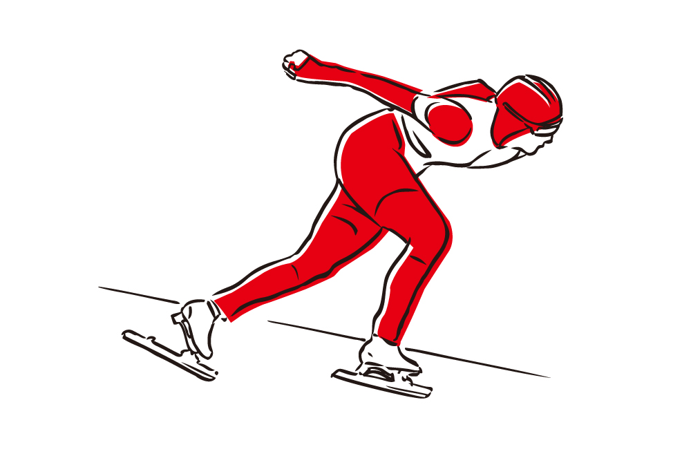 冬季オリンピック競技種目を描く 筆ペン画 ネクストワンwebマガジン